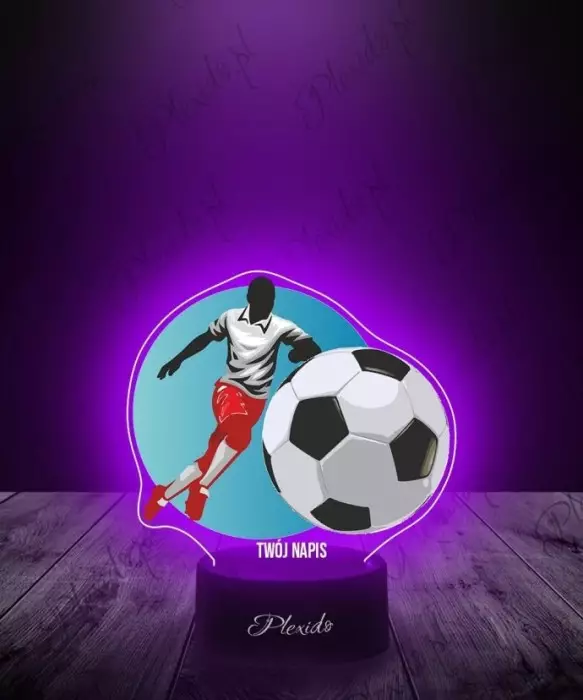 Lampka LED 3D Plexido z Nadrukiem Piłkarz Piłka Nożna - 1