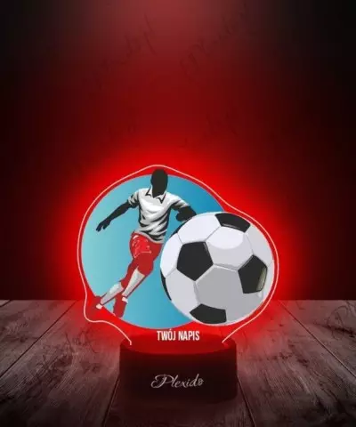Lampka LED 3D Plexido z Nadrukiem Piłkarz Piłka Nożna - 2