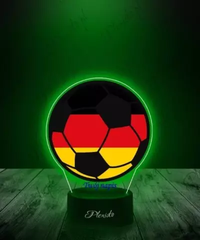 Lampka LED 3D Plexido z Nadrukiem Piłka Nożna Niemcy Flaga - 2