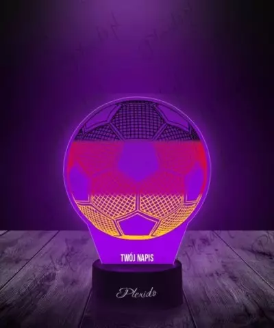 Lampka LED 3D Plexido z Nadrukiem Piłka Nożna Niemcy Flaga Euro - 1