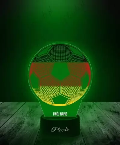Lampka LED 3D Plexido z Nadrukiem Piłka Nożna Niemcy Flaga Euro - 3