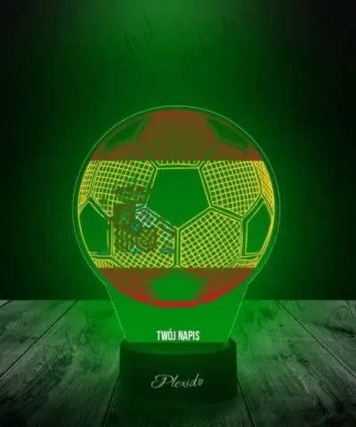 Lampka LED 3D Plexido z Nadrukiem Piłka Nożna Hiszpania Flaga - 2