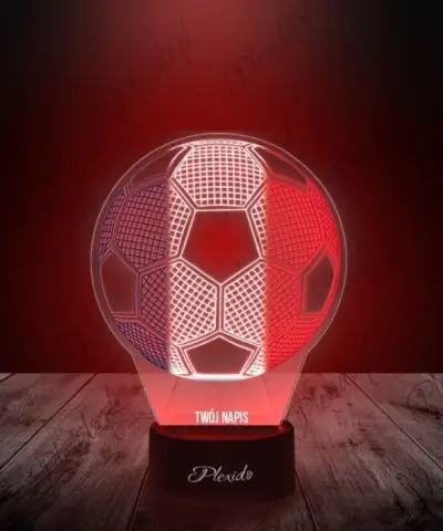 Lampka LED 3D Plexido z Nadrukiem Piłka Nożna Francja Flaga - 2