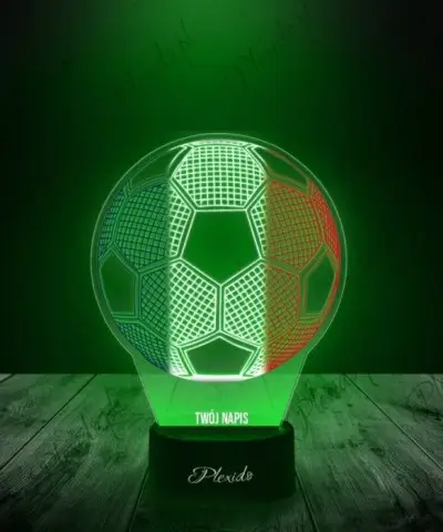 Lampka LED 3D Plexido z Nadrukiem Piłka Nożna Francja Flaga - 3