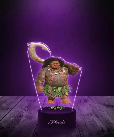 Lampka LED 3D Plexido z Nadrukiem Bajka Vaiana Maui - 2