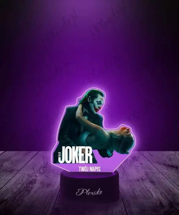 Lampka LED 3D Plexido z Nadrukiem Joker Film Dc Comics