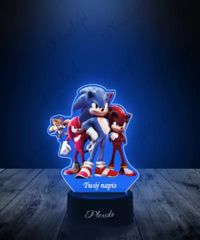 Lampka LED 3D Plexido z Nadrukiem Bajka Gra Sonic Postacie - 2