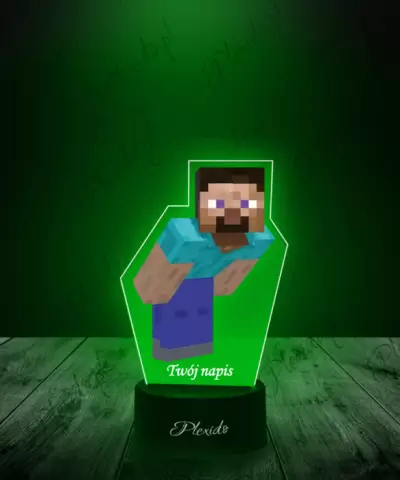 Lampka LED Plexido z Nadrukiem Gra Minecraft Steve - 3