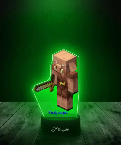Lampka LED Plexido z Nadrukiem Gra Minecraft Piglin - 3
