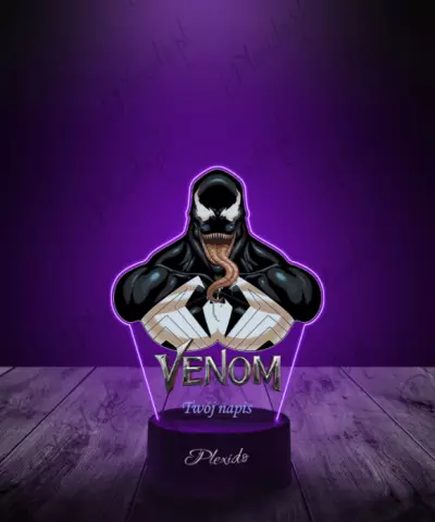 Lampka LED 3D Plexido z Nadrukiem Film Venom Marvel - 2
