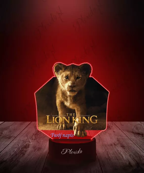 Lampka LED 3D Plexido z Nadrukiem The Lion King Król Lew