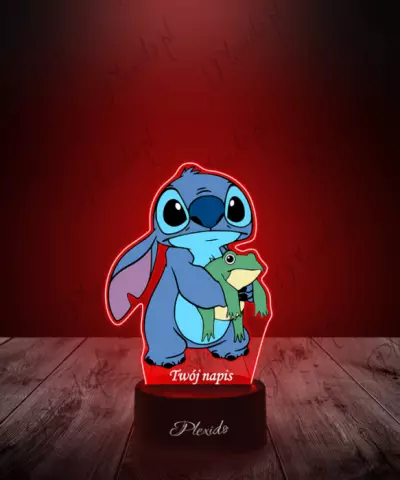 Lampka LED 3D Plexido z Nadrukiem Stich z Żabką - 2