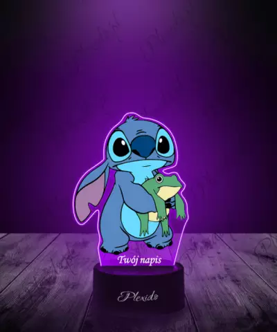 Lampka LED 3D Plexido z Nadrukiem Stich z Żabką - 3