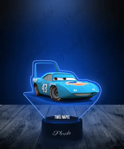 Lampka LED 3D Plexido z Nadrukiem Bajka Auta Pan Król - 3