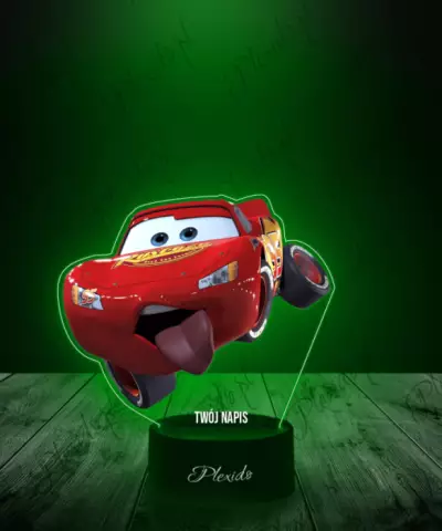 Lampka LED 3D Plexido z Nadrukiem Bajka Auta McQueen Zygzak