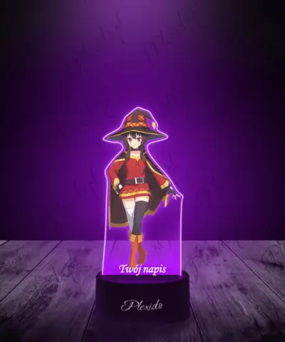LED 3D Plexido z Nadrukiem UV Anime Konosuba Megumin - 2