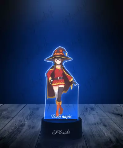 LED 3D Plexido z Nadrukiem UV Anime Konosuba Megumin