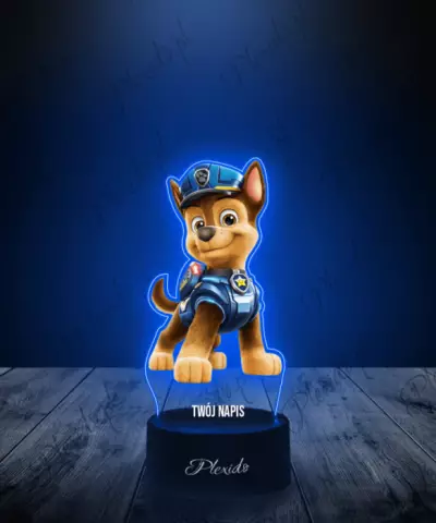 Lampka LED 3D Plexido z Nadrukiem Chase Bajka Psi Patrol - 1