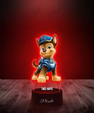 Lampka LED 3D Plexido z Nadrukiem Chase Bajka Psi Patrol - 2