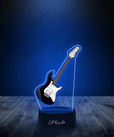 Lampka LED 3D Plexido z Nadrukiem Gitara Elektryczna - 2
