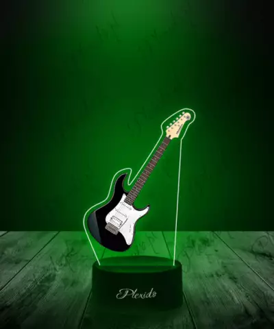 Lampka LED 3D Plexido z Nadrukiem Gitara Elektryczna - 3