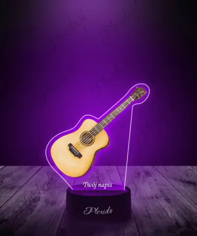 Lampka LED 3D Plexido z Nadrukiem Gitara Akustyczna - 2