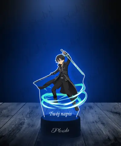Lampka LED 3D Plexido z Nadrukiem UV Sao Kirito Wir - 3