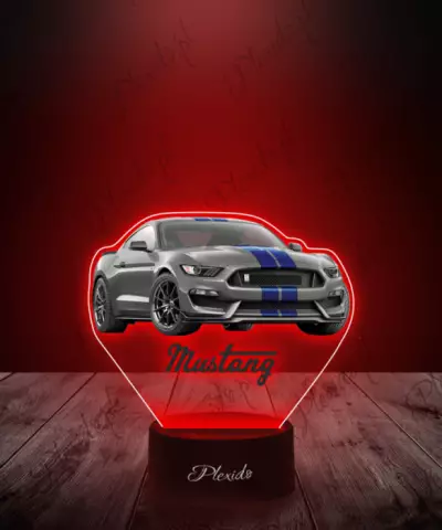 Lampka LED 3D Plexido Samochód Ford Mustang Shelby - 1