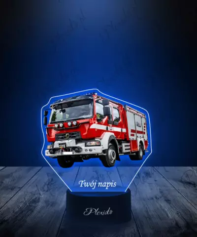 Lampka LED 3D Plexido Strażacki Wóz - 2