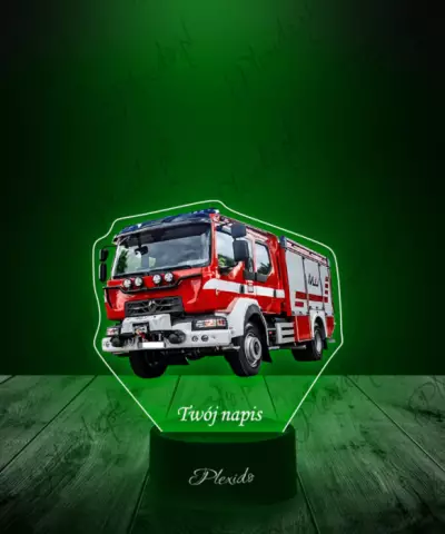 Lampka LED 3D Plexido Strażacki Wóz - 3