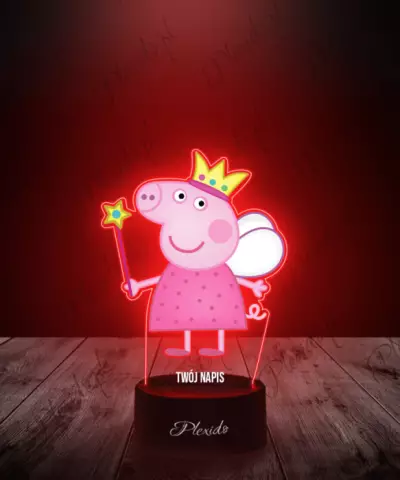 Lampka LED 3D Plexido z Nadrukiem Bajka Świnka Peppa Wróżka - 2