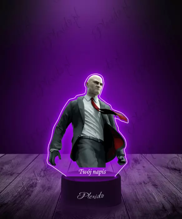 Lampka LED 3D Plexido Hitman Agent 47 - 1