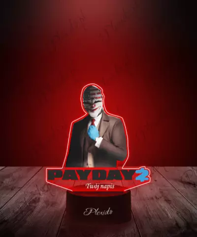 Lampka LED 3D Plexido z Nadrukiem Payday Dallas - 3