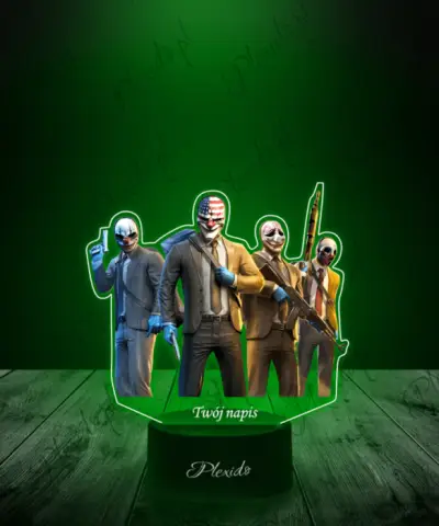 Lampka LED 3D Plexido z Nadrukiem Payday - 2