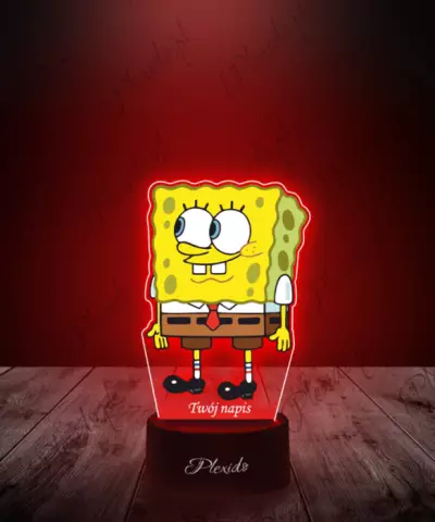 Lampka LED 3D Plexido z Nadrukiem Spongebob - 3
