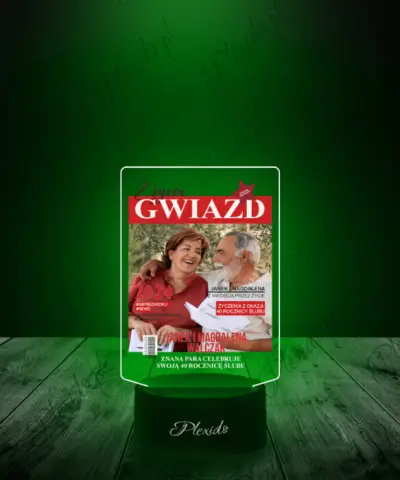 Lampka LED 3D Plexido z Nadrukiem Rocznica Ślubu - 3