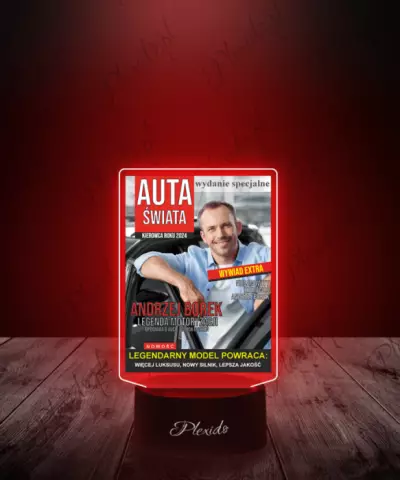 Lampka LED 3D Plexido z Nadrukiem Prezent Kierowca Roku - 2