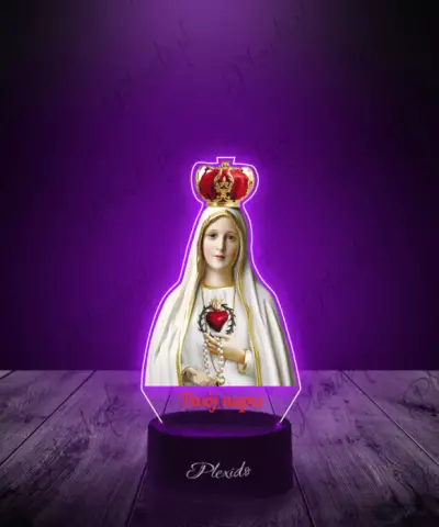 Lampka LED 3D Plexido z Nadrukiem Matka Boża - 2