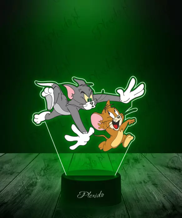 Lampka LED 3D Plexido z Nadrukiem Tom i Jerry - 1