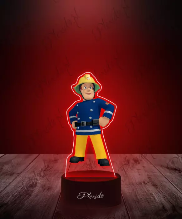 Lampka LED 3D Plexido z Nadrukiem Bajka Strażak Sam - 1