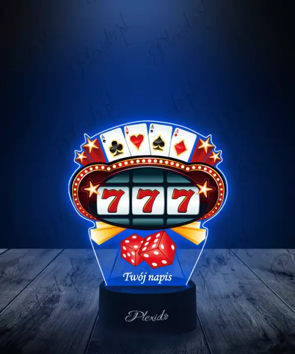 Lampka LED 3D Plexido z Nadrukiem Casino Duża Wygra - 1