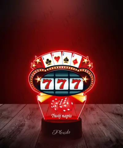 Lampka LED 3D Plexido z Nadrukiem Casino Duża Wygra - 2