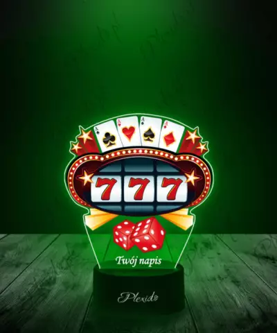 Lampka LED 3D Plexido z Nadrukiem Casino Duża Wygra - 3