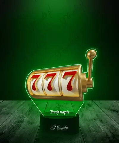 Lampka LED 3D Plexido z Nadrukiem Hazard Casino Wygrana - 3
