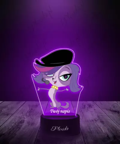 Lampka LED 3D Plexido z Nadrukiem Littlest Pet Shop Zoe Tren - 2