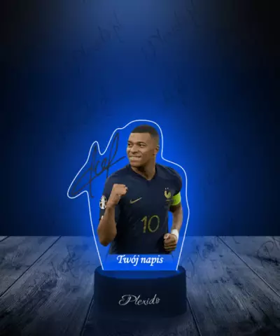 Lampka LED 3D Plexido z Nadrukiem Kylian Mbappe - 2