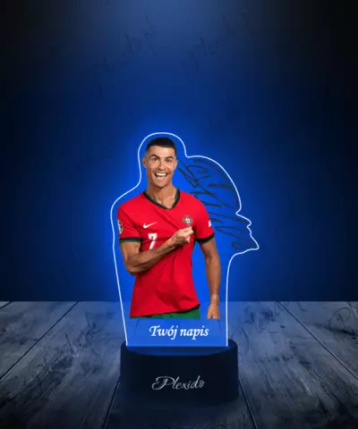 Lampka LED 3D Plexido z Nadrukiem Piłkarz Cristiano Ronaldo - 2