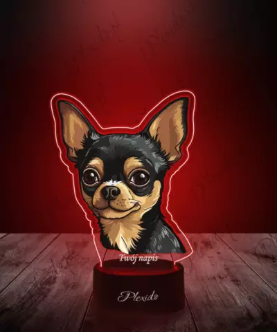 Lampka LED 3D Plexido z Nadrukiem Pies Chihuahua - 2