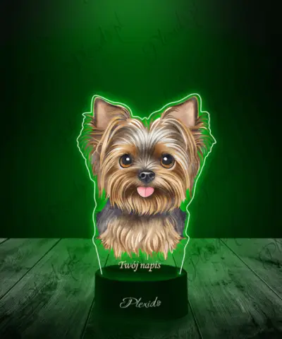 Lampka LED 3D Plexido z Nadrukiem Pies York - 2