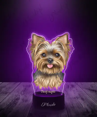 Lampka LED 3D Plexido z Nadrukiem Pies York - 3